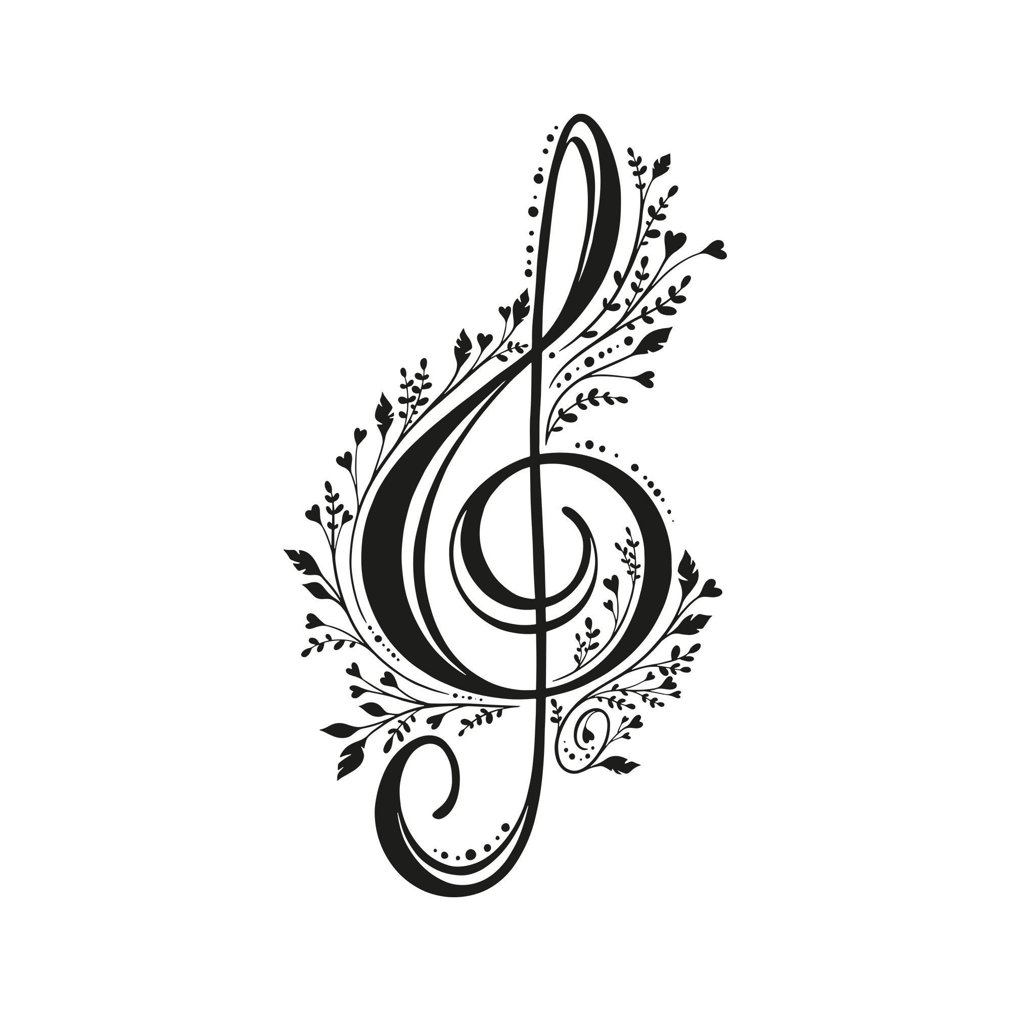 Treble Clef Svg - Etsy