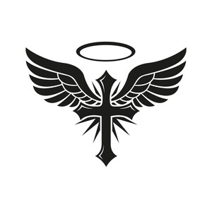 Cros With Wings, holy cross, Jesus Cross SVG, Jesus Svg, Crucifix SVG, Christian Cross SVG, Cross Svg, Easter Svg, Religious Svg, Faith png