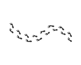Footprint SVG Cut File: Hiking Footsteps (Digital Download)