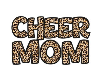 Cheer Mom Leopard Print Design (Digital Download)