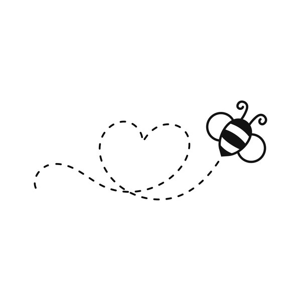 Bee Paths SVG PNG PDF, Honey with a bee svg, bee svg, honey bee svg, bee clipart, nature svg files