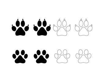 Paw Prints svg png eps jpg png, paw print paw svg claw svg cat tiger paw lion paw svg paw svg animal paw print svg wildlife print svg