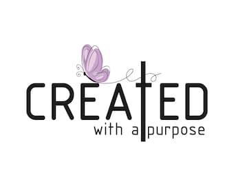 Created With a Purpose SVG, Floral Butterfly Svg, Christian Svg, Self Love Svg, Easter, Inspirational, Religious, Faith, Jesus svg, Tshirt