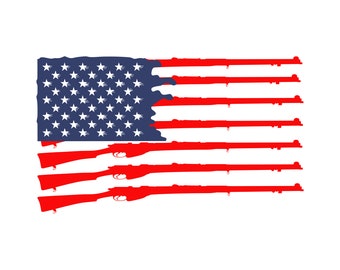 Gun Rifles American Flag SVG, Digital Download Cricut Cut Files, Silhouette Cut Files gun flag svg, digital prints, vintage liberty