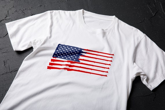 銃 ライフル アメリカ国旗 SVG、デジタルダウンロード Cricut カット