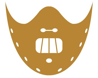 Hannibal Lecter Face Mask SVG: Horror Movie Prop Silhouette (Digital Download)