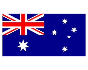 Australia National Flag SVG: Full Scale Country Outline Cutting File for Cricut, Silhouette