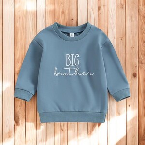Sudadera para hermano mayor, regalo para bebé: jersey de manga larga con estampado de letras, ideal para regalar a tu hermano.