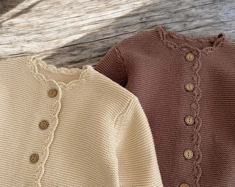 Baby Knit Cardigan – Long Sleeve Solid Color Sweater Coat for Boys and Girls | Toddler O-Neck Button-Up Jacket