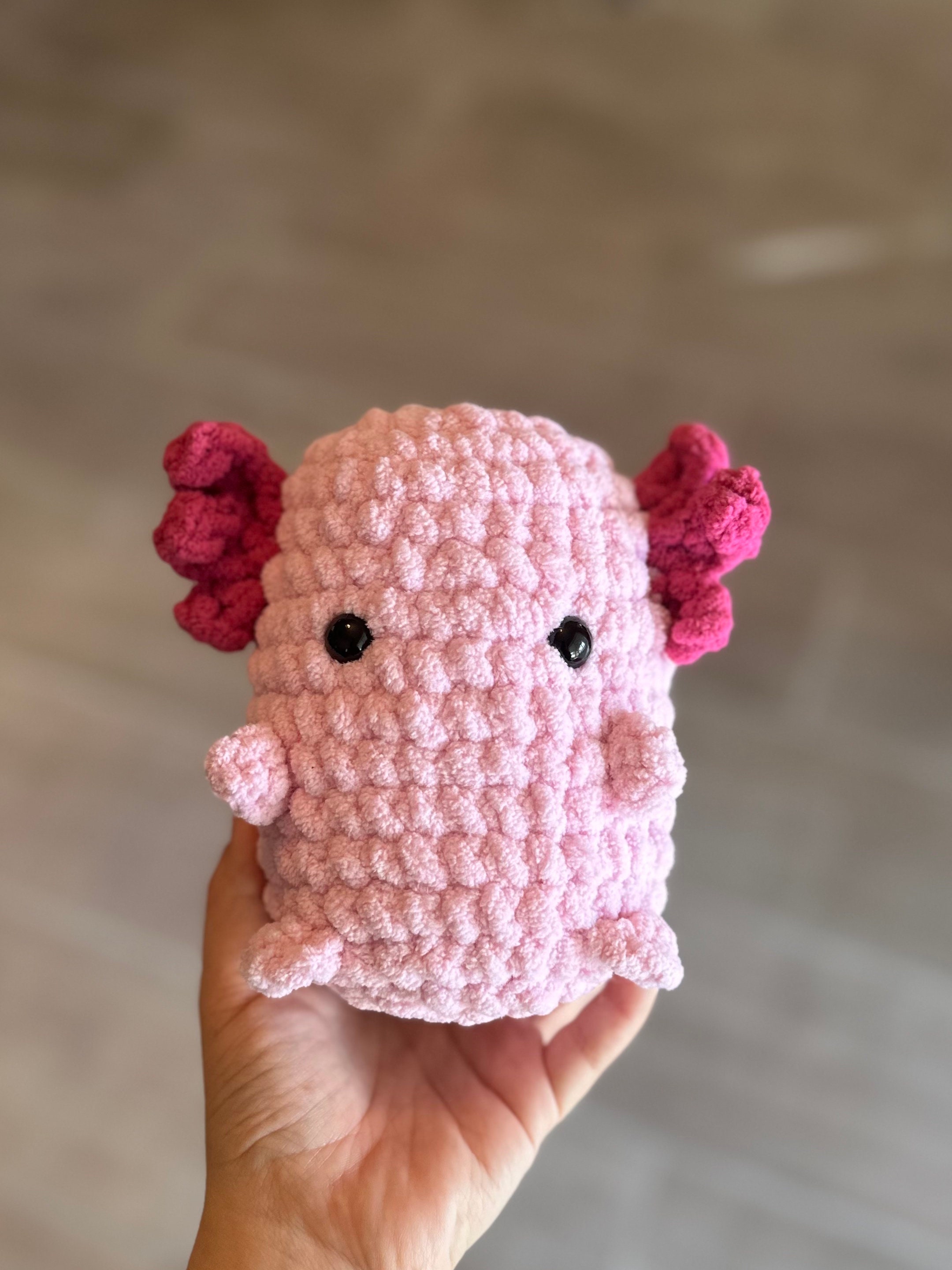 Crochet Axolotl Plushie/ Axolotl Plush Toy/ Amigurumi/ Cute Stuff Animal/  Water Dragon/ Walking Fish/ Kawaii Plushie/handmade Toy for Gift 