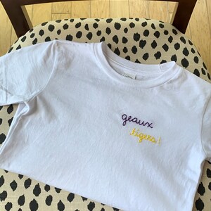 Geaux Tigers! Embroidered LSU Kids Tee