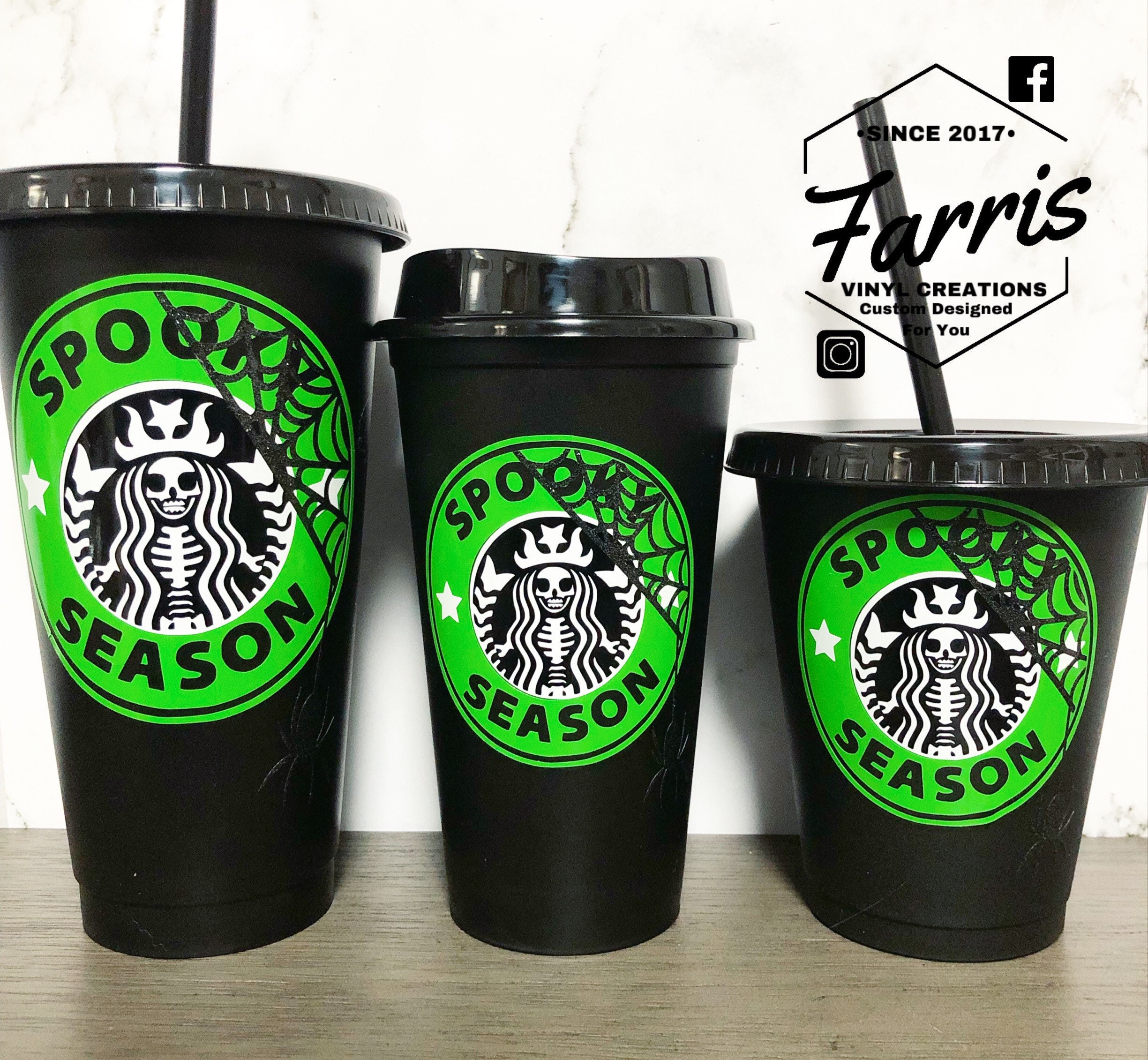 Spooky Season Black Custom Cups Personalized Cold Cups Etsy UK