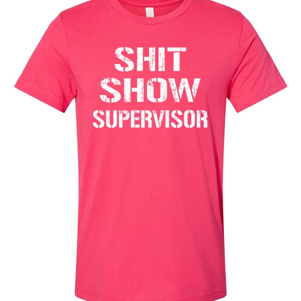 RTS Shit show supervisor WHITE screen print TRANSFER