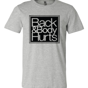 RTS Back and body hurts BLACK screen print TRANSFER