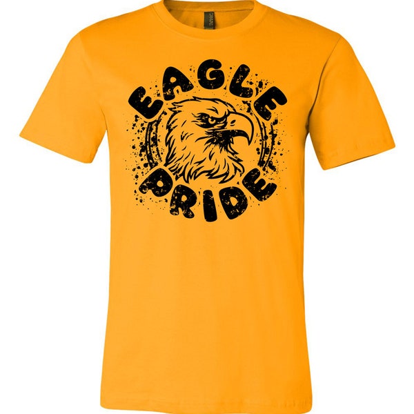 RTS Eagle pride sport mascot BLACK screen print TRANSFER