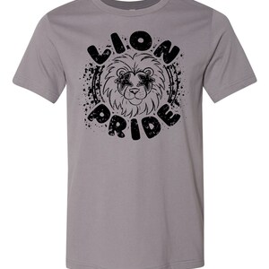 RTS Lion pride sport mascot BLACK screen print TRANSFER