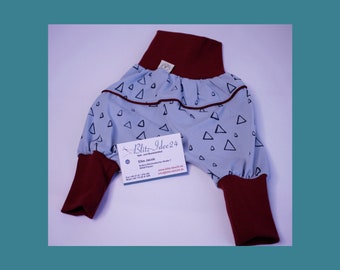 Buy pump pants triangles jersey / baby pump pants - in blue /red - cuff pants length adjustable - size 52 - 60 children baby pants