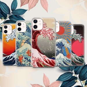 Great wave phone case Kanagawa cover fit for iPhone 15 Pro Max, 14 Plus, 13, 12, 11, XR, XS & Samsung S24, S23, A15, A53, Pixel 8, 7