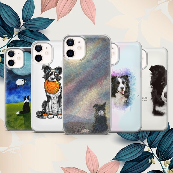 Collie dog phone case sheepdog cover fit for iPhone 15 Pro Max, 14 Plus, 13, 12, 11, XR, XS & Samsung S24, S23, A15, A53, Pixel 8, 7