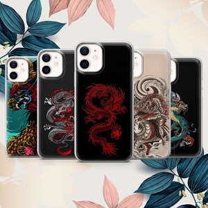 Dragon phone case Fantasy cover fit for iPhone 15 Pro Max, 14 Plus, 13, 12, 11, XR, XS & Samsung S24, S23, A15, A53, Pixel 8, 7