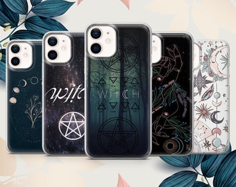 Wicca phone case occult mystic cover fit for iPhone 15 Pro Max, 14 Plus, 13, 12, 11, XR, XS & Samsung S24, S23, A15, A53, Pixel 8, 7