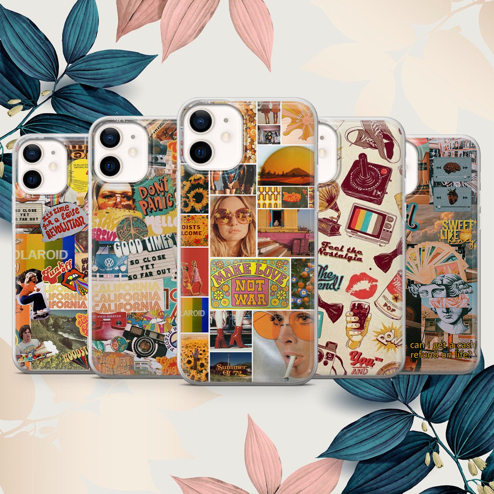 Retro Collage Phone Case Lifestyle Cover Fit for Iphone 13 Etsy
