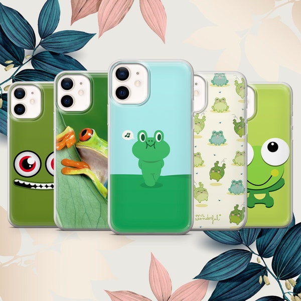 Froggy phone case Frog for kids cover fit for iPhone 15 Pro Max, 14 Plus, 13, 12, 11, XR, XS & Samsung S24, S23, A15, A53, Pixel 8, 7