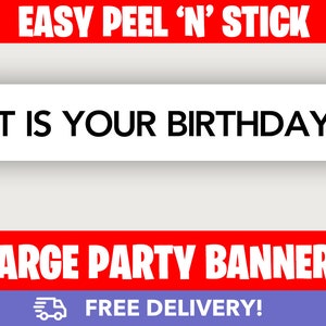 The Office It Is Your Birthday Funny Personalised Birthday Party Self Adhesive Banners (107cm x 21.5cm)