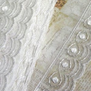 Embroidered Mesh Sequence Trim