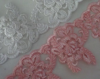 Pink or White Trim Lace