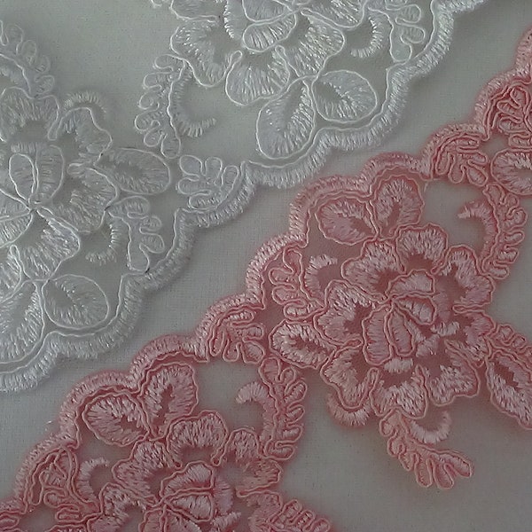 Pink or White Trim Lace