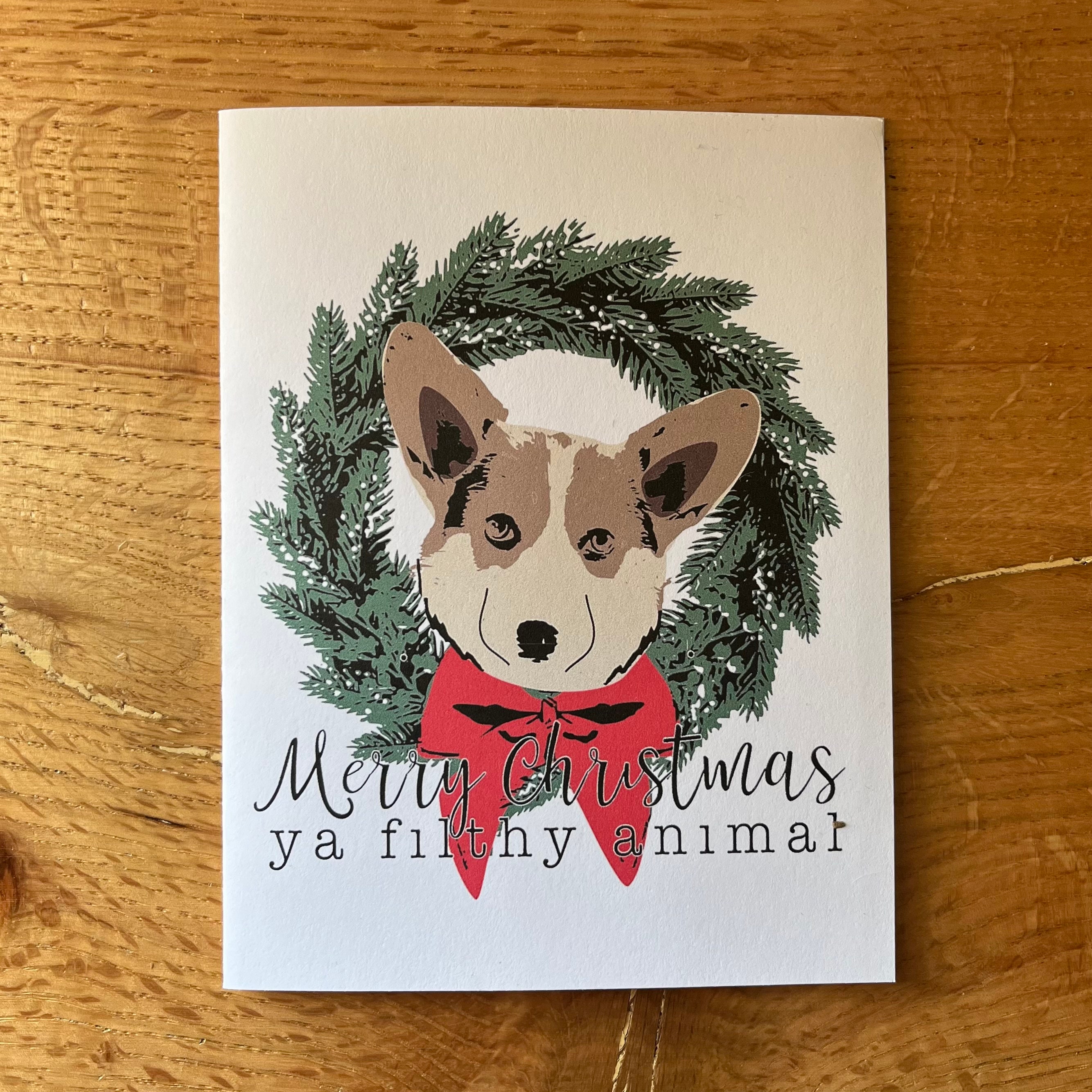 Filthy Animal Christmas Cards - Etsy