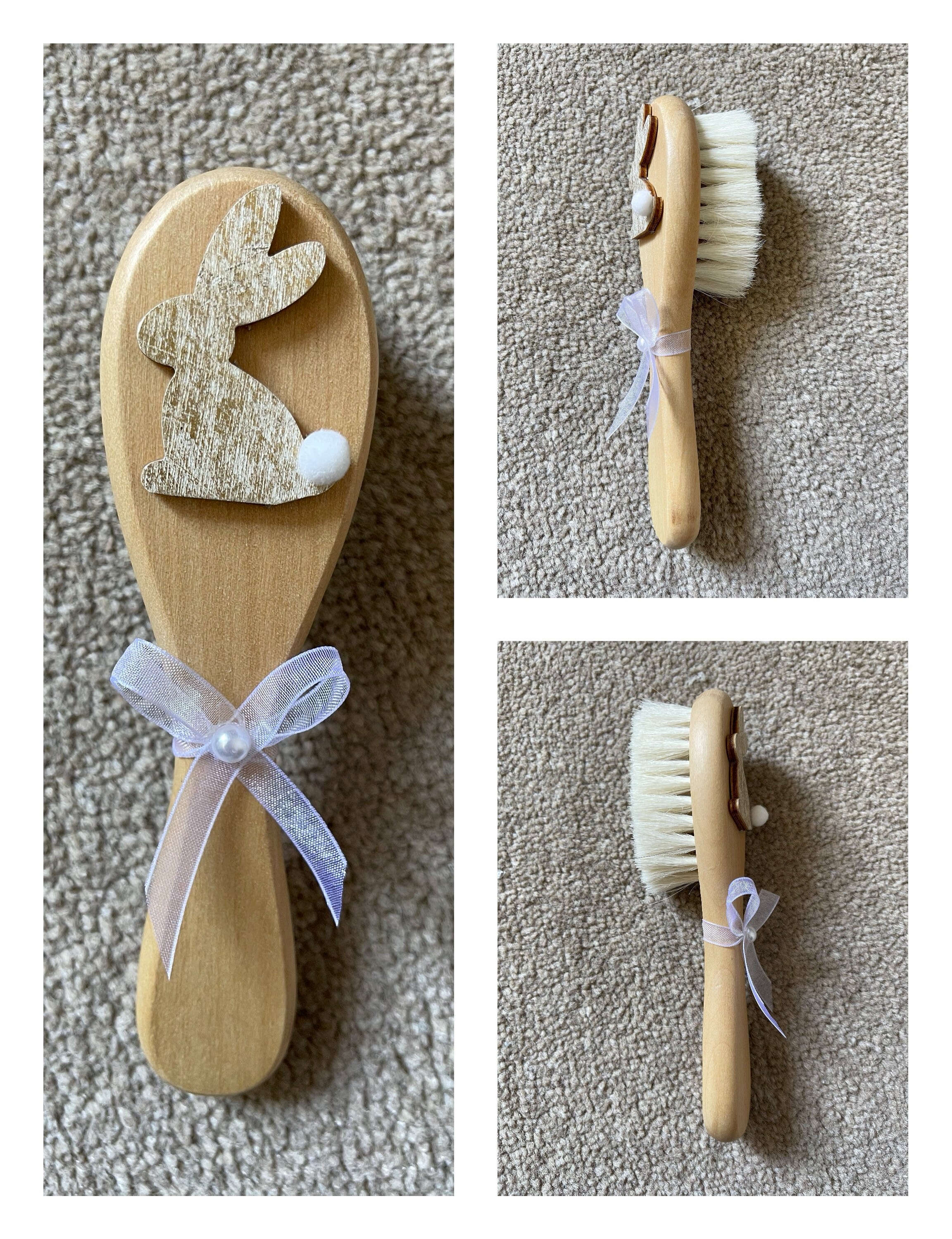 Soft wooden baby hair brush Etsy