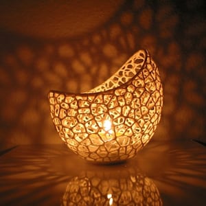 Elegante file STL per portacandele a doppia parete per stampa 3D