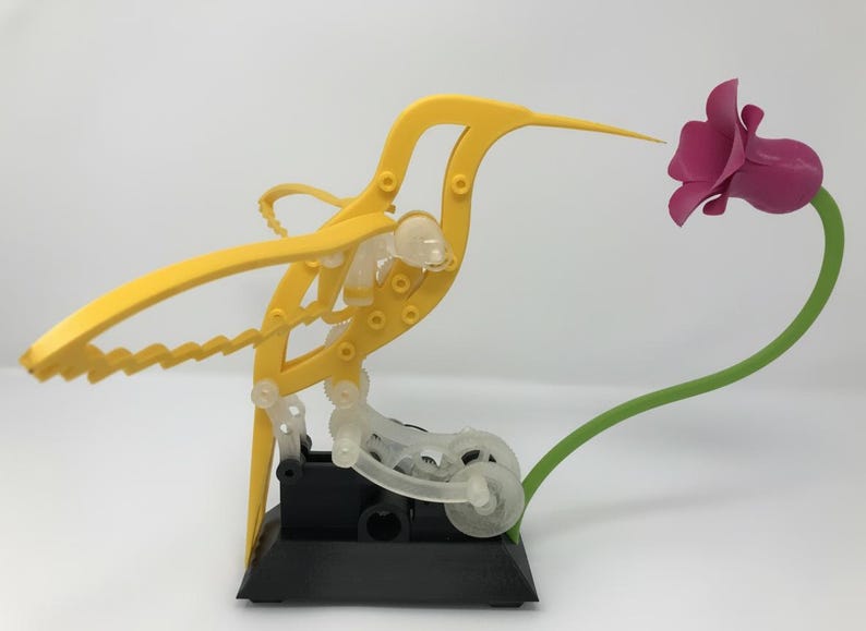 File di stampa 3D digitale di STL del colibrì motorizzato image 1