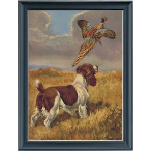 Bird Hunter, Pheasant, Full Coverage Cross Stitch Pattern, Brittany Spaniel, Hunting, Embroidery Pattern, PDF, Instant Download