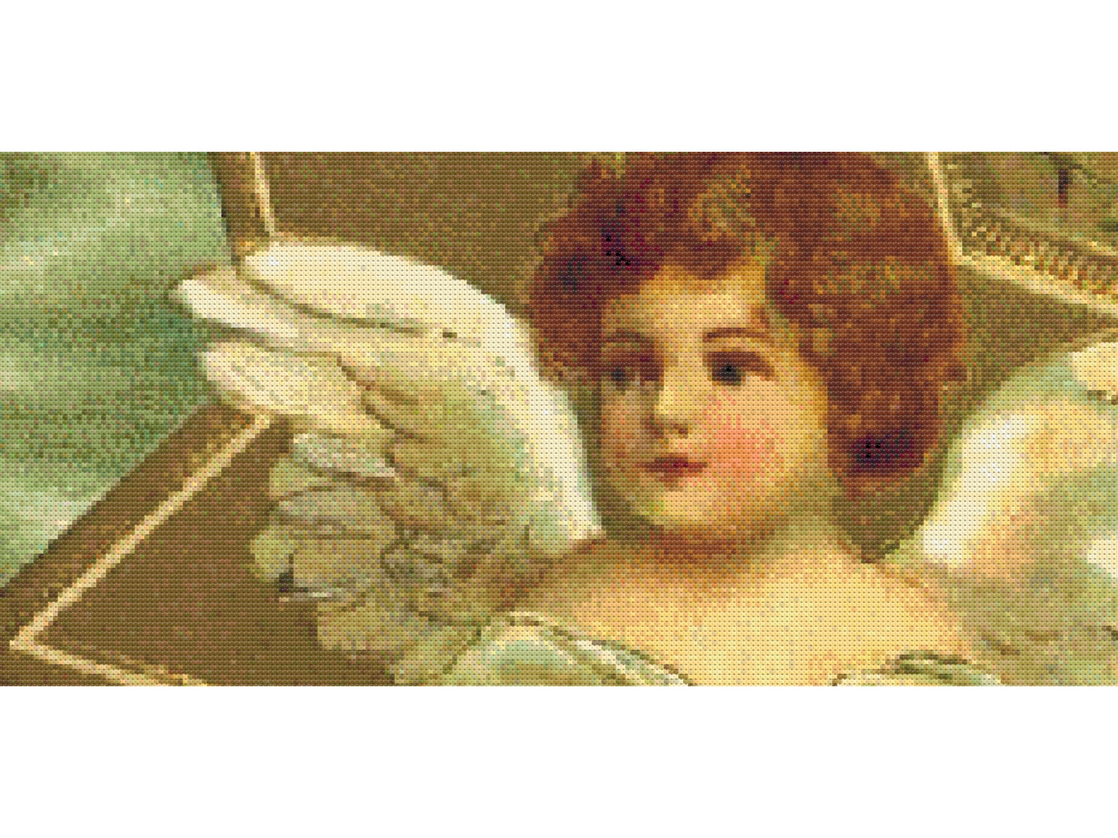 Angel Cross Stitch Pattern, Christmas Cross Stitch Pattern, Christmas