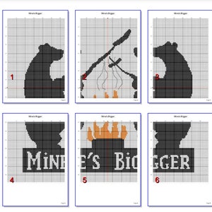 Campfire Bears Cross Stitch Pattern, Camping Pattern, Funny Cross Stitch, Animal Wildlife Cross Stitch Pattern, PDF Download image 8