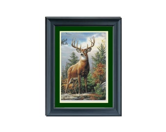 Trophy Buck Cross Stitch Pattern, Full Coverage Embroidery Pattern, Wildlife Cross Stitch, Deer, Hunting Cross Stitch Pattern