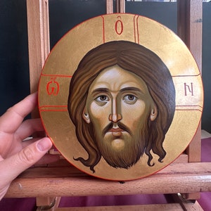 Holy Face of Jesus Christ, Hand-painted Orthodox Icon, Orthodox Christian Icon, Byzantine Icon, Iconography