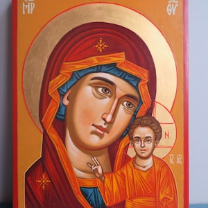 Mother of God, Orthodox Icon Hand-painted, Christian Icon, Religious Icon, Holy Mary, Icon Painting