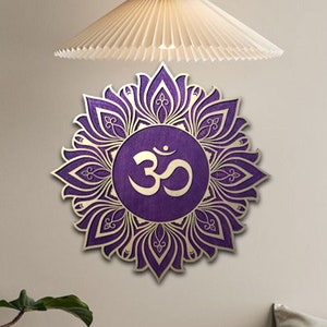 Crown Chakra Symbol, Spiritual Wall Art, Wood Chakra, Chakra Symbol, Chakra Sign, Sahasrara Sign, Spiritual Wood Art