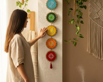 Chakra Wall Art, Sacred Geometry, Wooden Chakra Energy Balancing