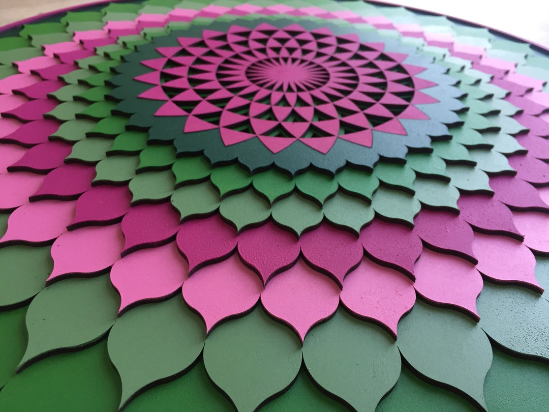 Wall Art Sacred Geometry Mandala, Geometric Patterns, Multilayer