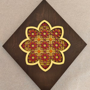Geometric Wall Art, Wood Wall Art Hanging,Laser Cut Home Decor