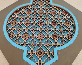 Geometric Wall Art, Wood Wall Art Hanging,Laser Cut Home Decor