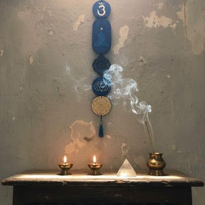 Third Eye Chakra Wood Sign, Spiritual Wall Art image 3