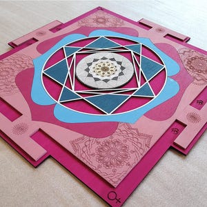 Venus Yantra Wall Art | Shukra Yantra | Sacred Geometry Decor | Love & Prosperity Symbol | Boho Spiritual Home Decor