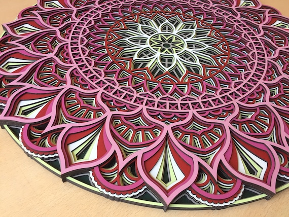Multilayer Colorful Mandala - Mandala Wall Art, Living Room Wall Art