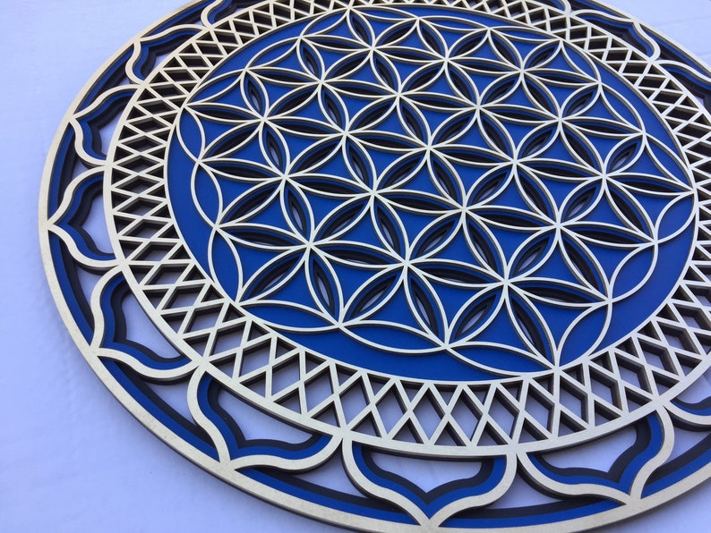 Laser Cut Flower of Life Wood Wall Art, Sacred Geometry Decor - Etsy Canada